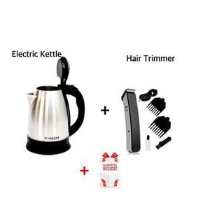 2.0 Litre Electric Auto Stop High Speed Kettle-Silver + Hair Trimmer