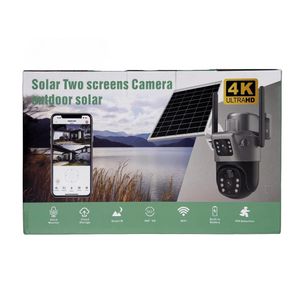  Ultra HD Dual-Screen Outdoor Solar Security Camera – 100% Wireless WiFi PTZ Camera with PIR Motion Detection, 2-Way Audio & Smart Night Vision