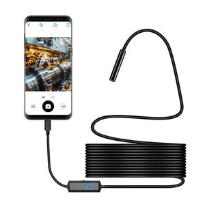 TodyJeyHo 3M rigid cable endoscopy Camera with Light, with 6 LED Lights, IP67 Waterproof Drain Pipe Borescope Tool for Android