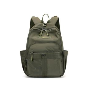Waterproof Nylon Backpack Students Travel Large - Army Green