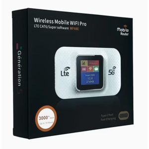 5G LTE Portable Mobile MiFi With SIM Card Slot - 3000mAh - White / Black