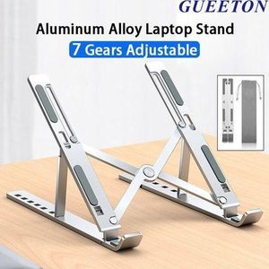 GUEETON Metal Foldable Adjustable Stand Holder For Lap top  Silver