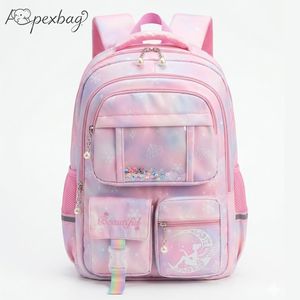 Waterproof Kids School Bag, Starry Fairy Sequin Spine Protection Backpack for Primary Girls