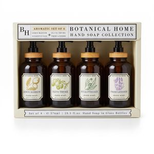 Botanical Home Aromatic Liquid Hand Soap Gift Set - 4 x 576ml Glass Bottles