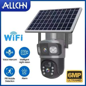 Eseecloud Rechargeable WiFi Solar Camera Dual lens- Black