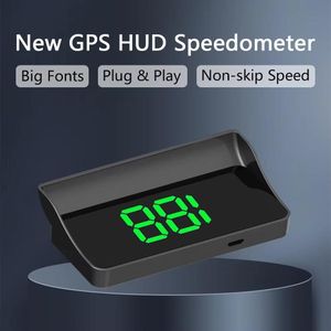 Digital Speedometer GPS HUD Plug And Play Head Up Display For all Cars Big Font KMH Windshield Projector Car Accessories