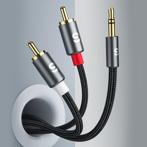 3.5mm AUX to dual RCA audio cable Y-splitter, 3.5mm jack to 2 RCA female audio adapter cable
