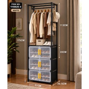 Multifunctional luxury 3-cube shoe cabinet 