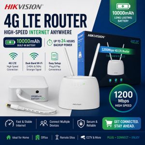 Hikvision 4G Dual Band Wireless Router with Battery