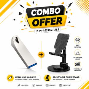 32GB USB pendrive + Rotational Phone stand - Silver