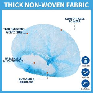 Everpack Disposable Hair Net Bouffant Caps 100pcs - Blue