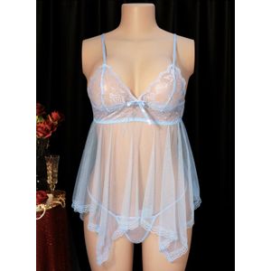 Flirty Sheer Lace Spaghetti-Strap Nightgown