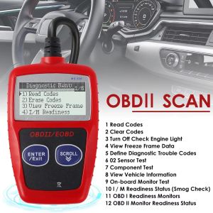 Car OBD2 Scanner Tool - Multi System Fault Code Reader for Toyota/Honda Engine/ABS Scan Check Engine Light Reset Digital Display