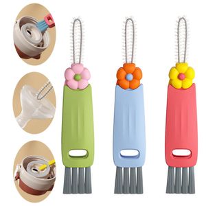 Litoott 3 in 1 Cup Lid Cleaning Brush, Multifunctional Portable Cup with Brush