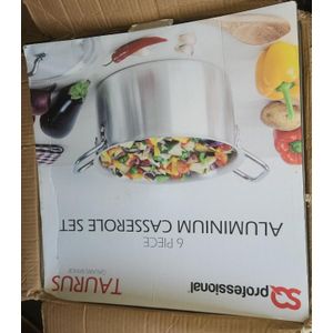 Taurus cooking pot 6-Piece Aluminium Casserole Set