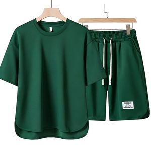 Ensemble Deux Pièces à Manches Courtes Pour Homme-vert