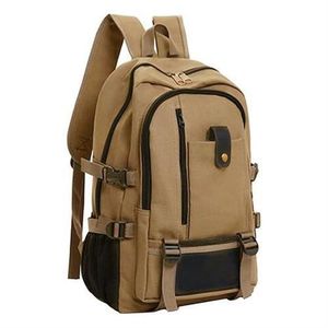 Universal Vintage Wear-resistant Canvas Backpack, Large Capacity Outdoor Hiking Travel Laptop School Bag