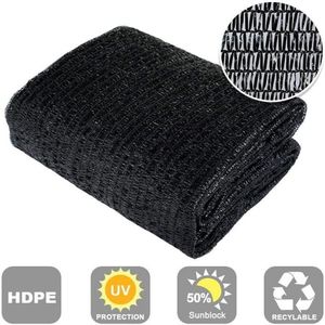 4×6m Black PE Shade Cloth,Heavy-Duty UV Barrier Shade Net,Breathable Block Mesh
