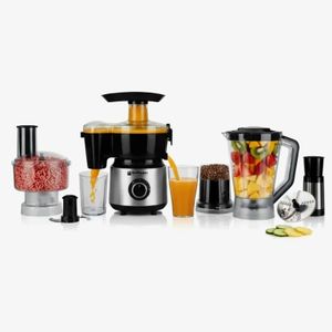 Hoffmans HM-1267 10-in-1 versatile Multi-Function Blender and Food Processor powered by a 1200W, 100% pure copper motor. 