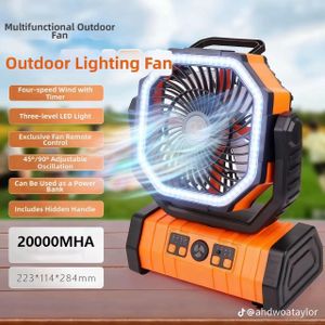 3 in 1 rechargeable fan with light and power bank