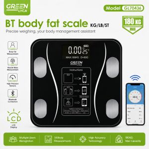 Gree REEN LYCA GL70436 Bluetooth Body Fat Scale – 180kg – Black