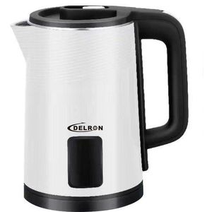 Delron  DK-002 Electric Kettle - 1.8 Liters - White/Black