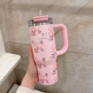 Stanley Quencher H2.0 Tumbler with Handle and Straw 900ML - Pink