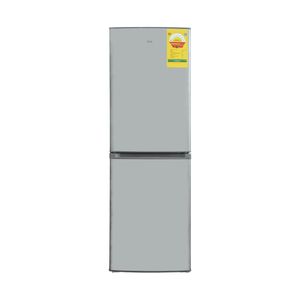 TCL 142L Bottom Mount Refrigerator (TRF-142B) – Double Door Fridge & Freezer – Energy Saving – Adjustable Glass Shelves – Silver/Inox