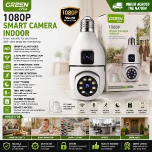 Gree GREEN LYCA GL69490 1080P Smart Indoor Camera – E27 Light-Bulb Base