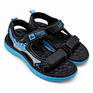 Kids Fashion Fashion Sport Sandals – Black & Blue Adjustable Outdoor Comfort Slippers