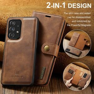 DG Ming (2in1) Phone Case, Compatible With Galaxy A23 Phone, Magnetic Detachable Flip Leather Phone Case With Wallet - Brown 