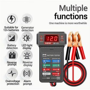 Multifunctional Battery Testers LED Reverse Display Screen Auto Repair Industry Electrician Tester Tools