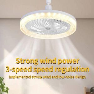 50W E27 Crystal Fan Light, LED Smart Remote Control Fan Pendant Light