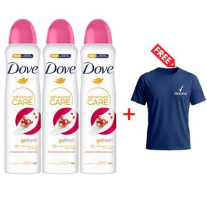 Dove Spray 250ml Pomegranate (Pack Of 3) + T-Shirt Free