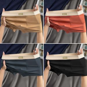 General Men's Ultra-Soft Ice Silk Boxer Briefs - Breathable, Stretchable & Sweat-Wicking Underwear, Assorted Colors 4-Pack