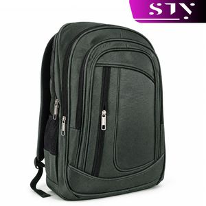 STY Men Backpack Bags Laptop Bags Greyish-green School Bags Notebook Computer Bag