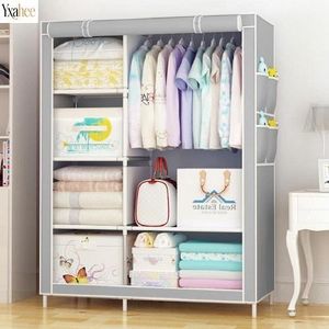 Yxahee Cloth Wardrobe Wine Color(Grey)