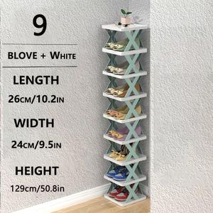 Other 9-Floor Space-Saving Easy Shoe Rack to Store Artifacts in The Home Room Small Narrow Door to Put Shoes Dormitory Multi-Layer Shoe Cabinet Into The Household