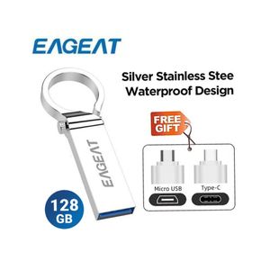 EAGEAT Pen Flash Drive 3.0 128GB - Metal OTG Micro USB Type-C