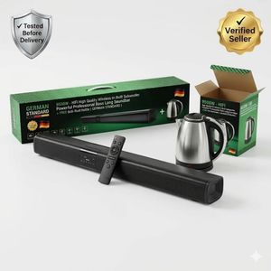 Maxbest 9500W - HIFI High Quality Wireless In-Built Subwoofer Powerful Professional Bass Long Soundbar + FREE Anti-Rust Kettle ( GERMAN STANDARD )
