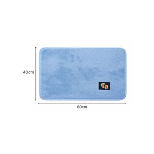 Premium Soft Absorbent Doormat - Non-Slip Entryway Rug for Indoor/Outdoor Use, Quick-Dry Floor Mat for Home, Office, Bathroom, or Kitchen (L40 x W60)cm / (L15.7 x W23.6)inch - Light Blue
