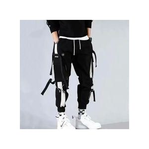 AIDAILU Men's Cargo Pants Hip Hop Casual Pants Sports Trousers - Black