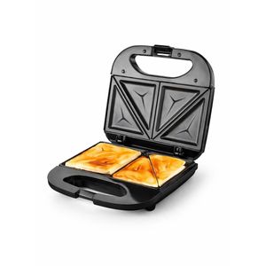 Jamaky 1000W Non-Stick Sandwich Maker with Automatic Temperature Control – Makes 2 Sandwiches - Black