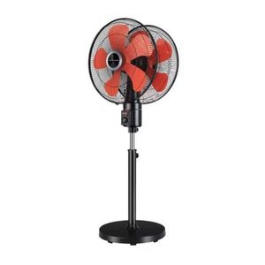 180W Adjustable Double-Head Tower Fan - 125–155cm Telescopic Height, 3 Wind Speeds, 360° Rotation, 10m Wind Radius - Durable PP+Metal Build, Copper Core Motor - Quiet Cooling for Home or Office