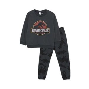 Two-Piece JURASSIC PARK Sweatshirt & Joggers Tracksuit Set For Kids - Black