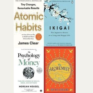 Penguin Books The Alchemist, Ikigai, Atom*c Habits & The Psychology Of Money (4 Books Pack)