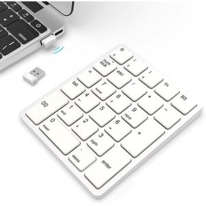 JOMAA 26 Keys Wireless Number Pads Rechargeable Portable Financial Accounting Number 
