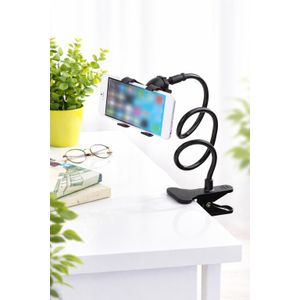Adjustable Mobile Phone Holder Clamp – Flexible Gooseneck Bed & Desk Stand for Hands-Free Viewing