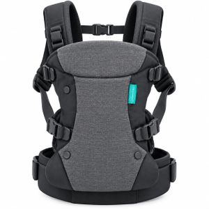 Infantino Flip 4-in-1 Convertible Baby Carrier - Ergonomic Front & Back Infant Carrier (Grey & Black)
