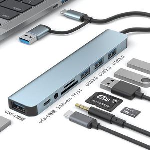8-in-2 Tpye-C Usb  Hub  Station Multiport Adapter